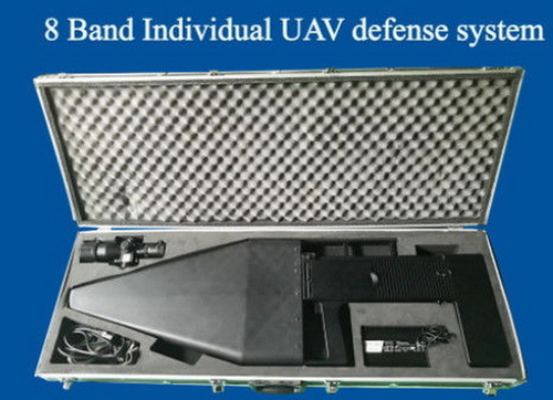 Latest company news about Hệ thống phòng thủ UAV 8 băng tần, Thiết bị gây nhiễu bằng máy bay không người lái di động